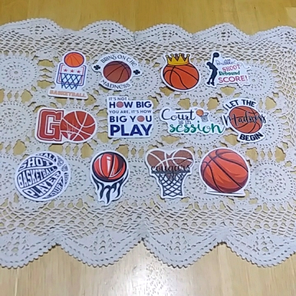 Basketball Sports Theme , Tear-resistant Stickers